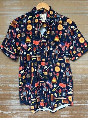 RSVLTS Ron Swanson’s Shirt of Greatness Parks & Recreation Button Down Mens M